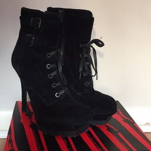Sam Edelman Suede Vancouver Lace Up Booties